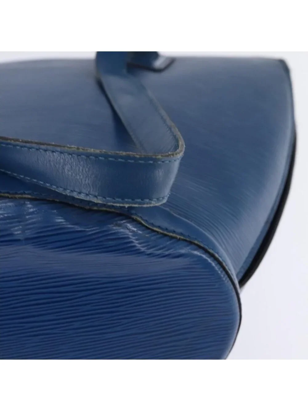 Authentic LOUIS VUITTON Epi Saint Jacques Shopping Shoulder Bag Blue M52275 LV